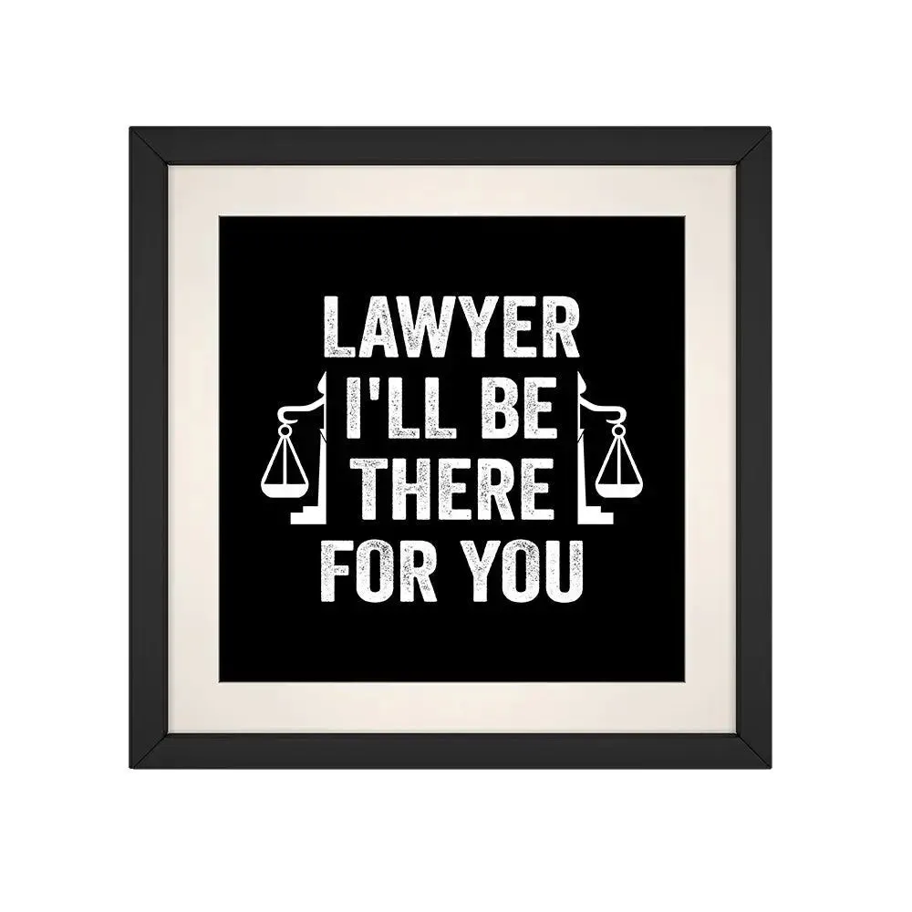 Classic Typographic Framed Art for Lawyer's Office