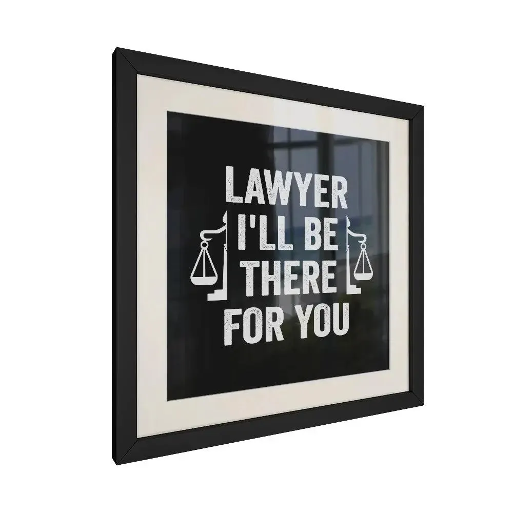 Classic Typographic Framed Art for Lawyer's Office