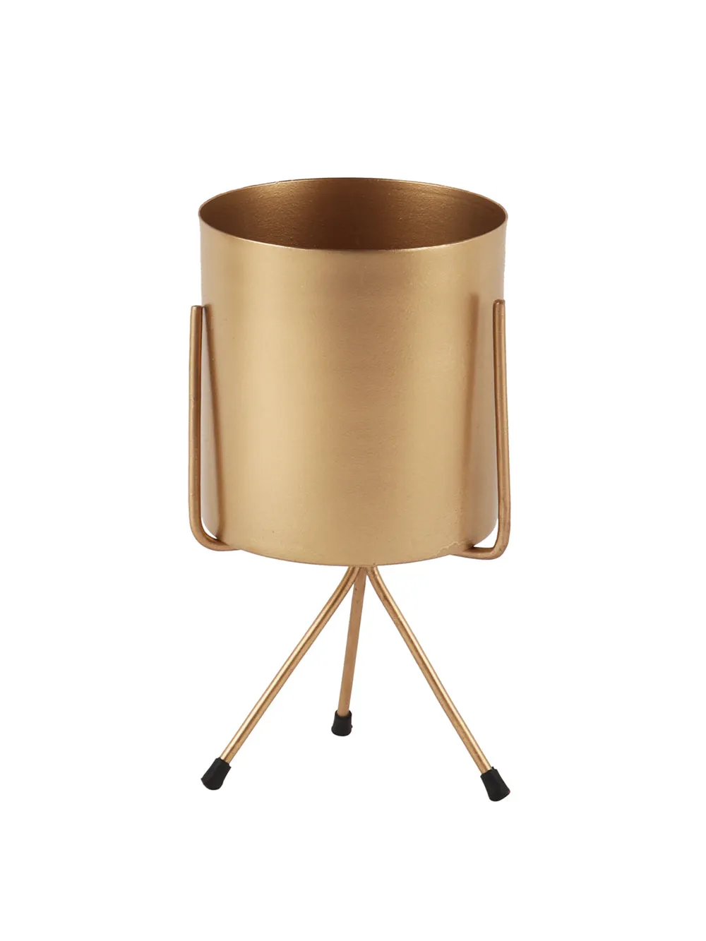 Classic Votive Shaped Metallic Planters Set Of 3