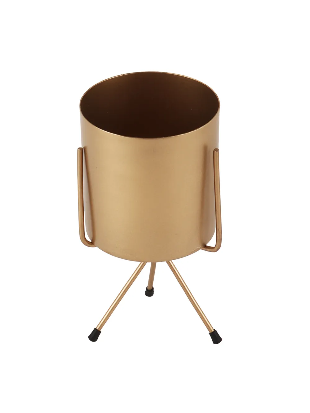 Classic Votive Shaped Metallic Planters Set Of 3
