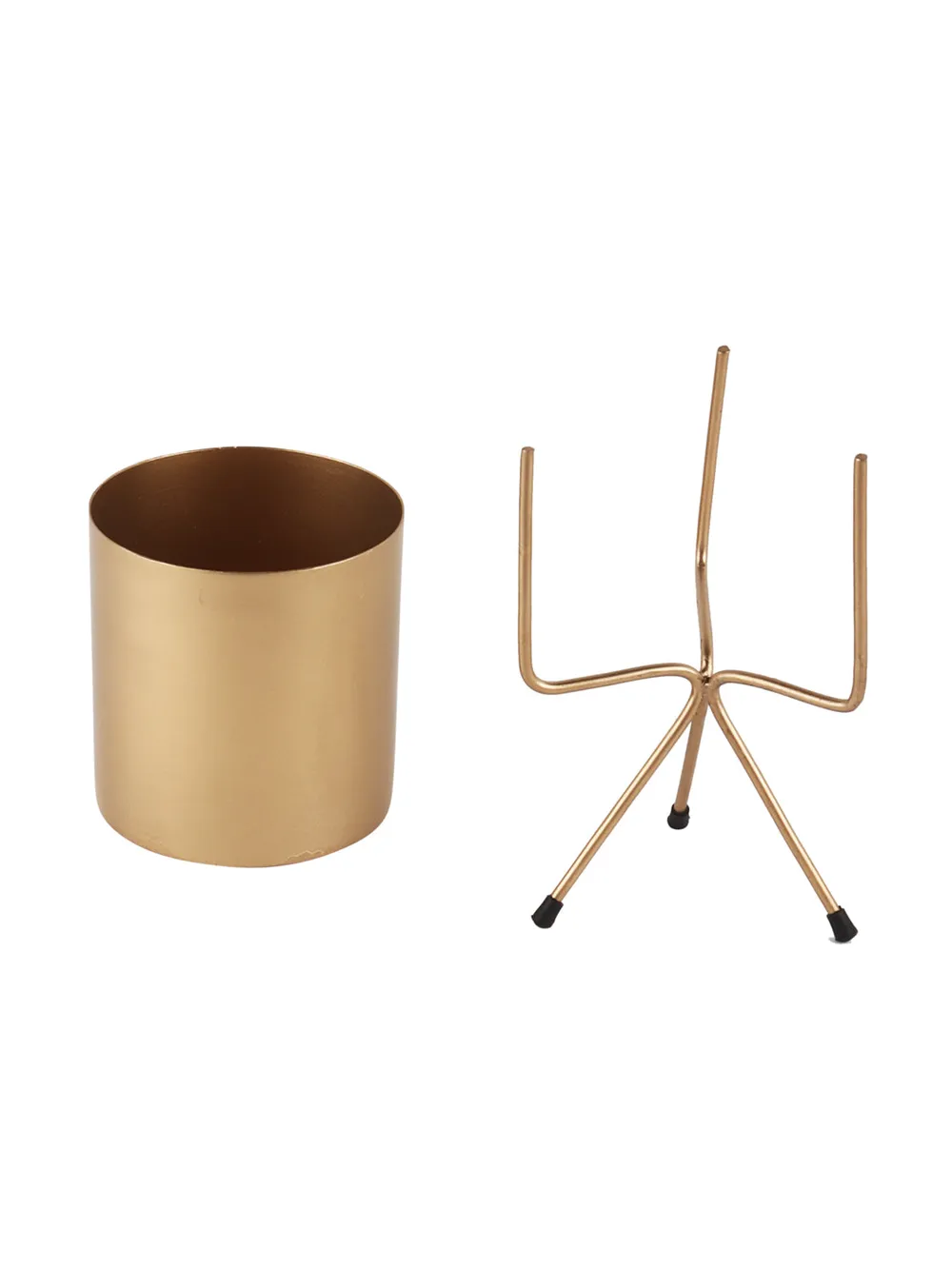 Classic Votive Shaped Metallic Planters Set Of 3