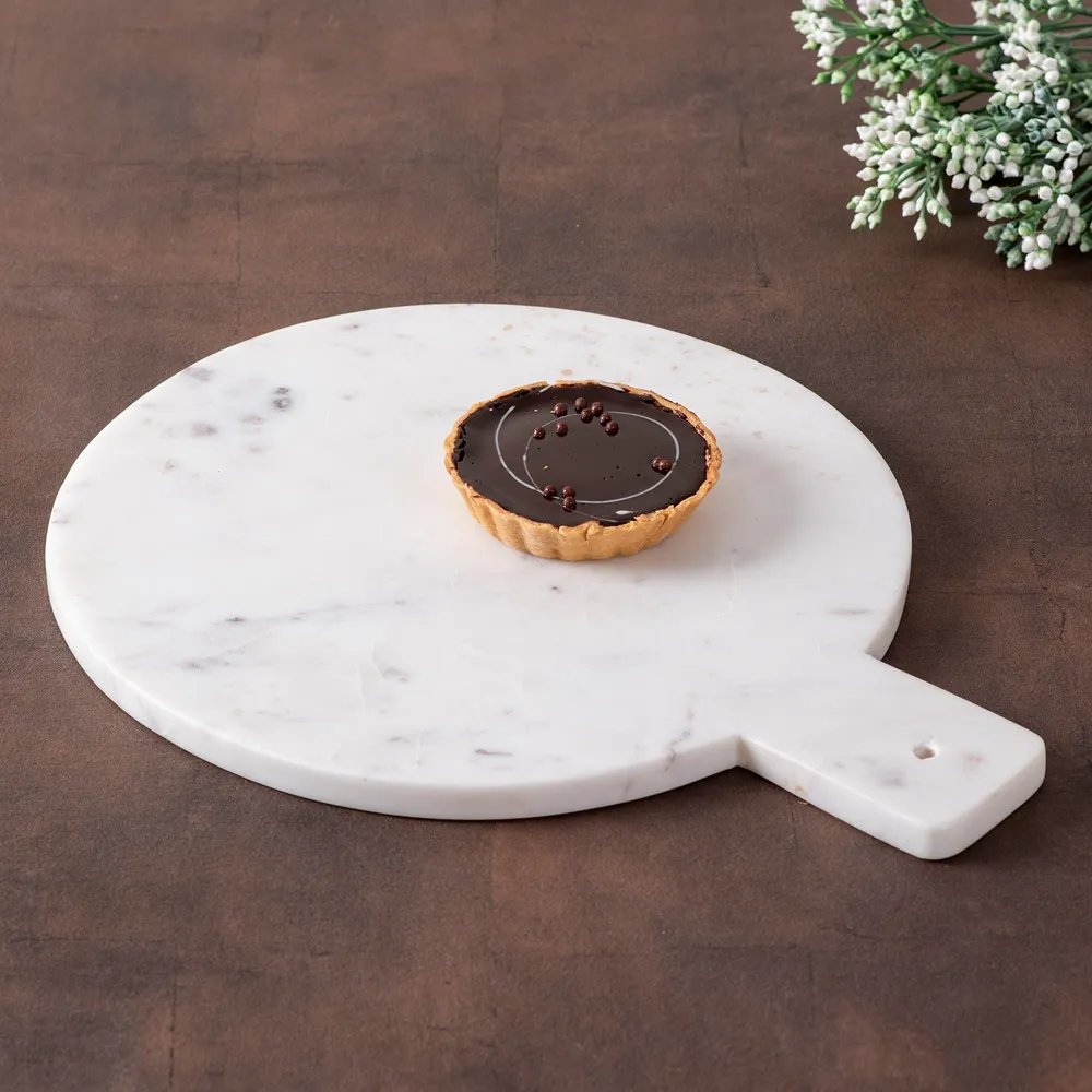 Classic White Marble Serving Platter