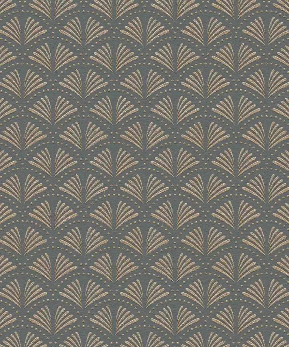 Classy Archi Waves Premium Wallpaper- Trendy Walls Collection Olive Green