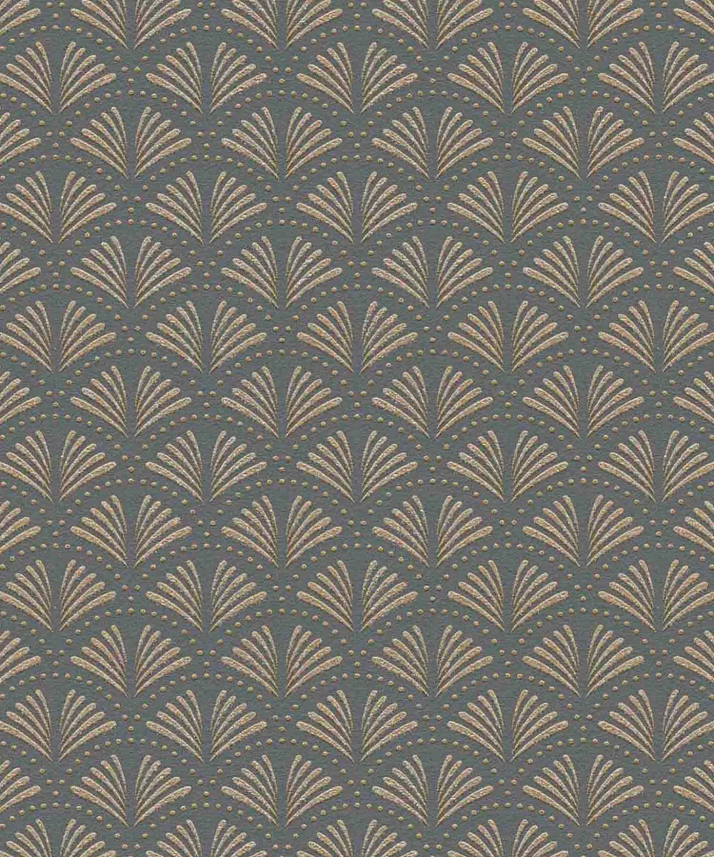 Classy Archi Waves Premium Wallpaper- Trendy Walls Collection Olive Green