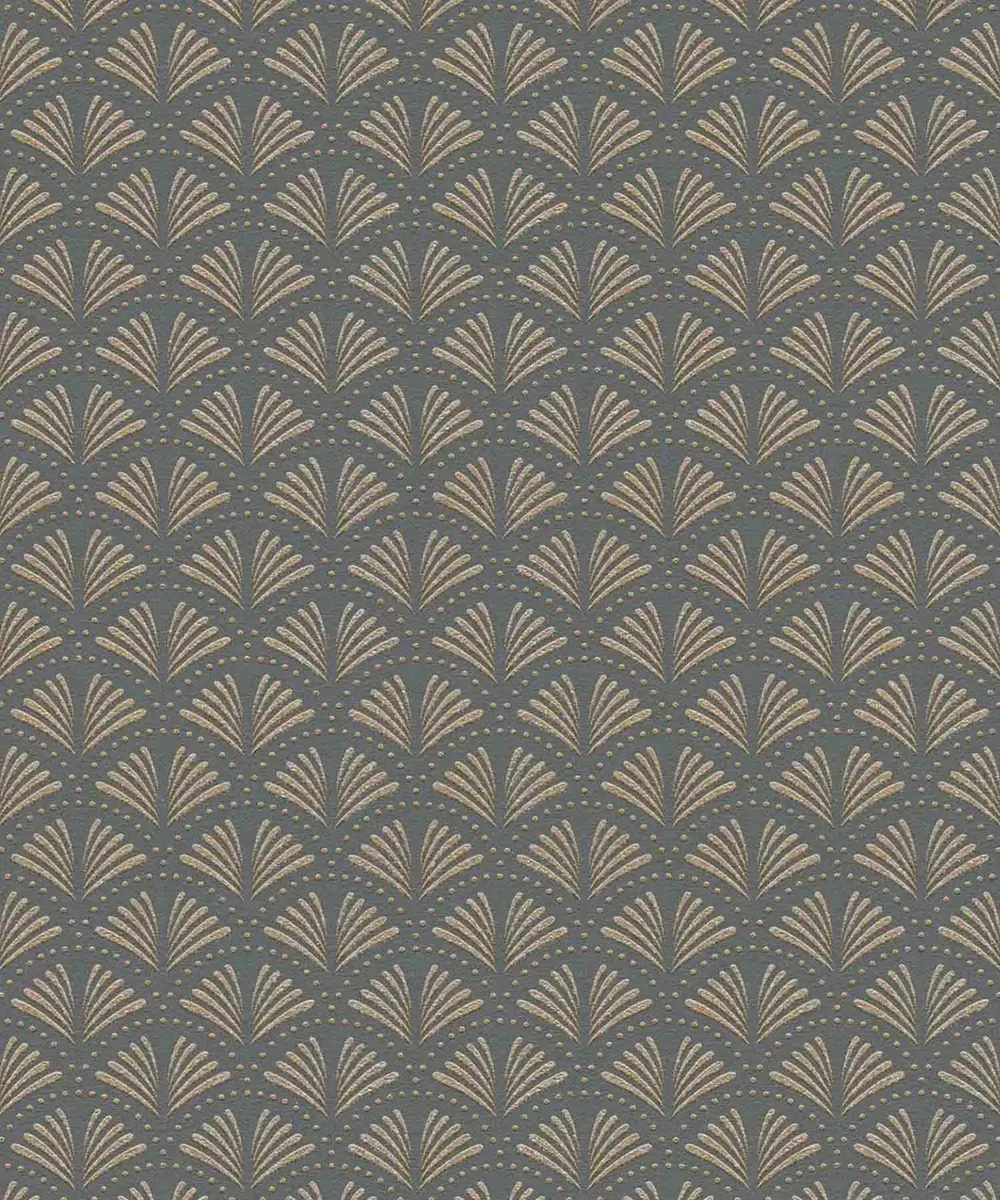 Classy Archi Waves Premium Wallpaper- Trendy Walls Collection Olive Green
