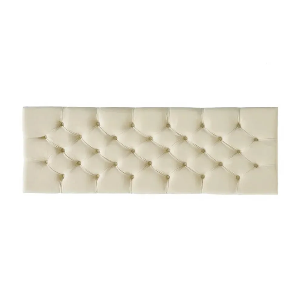 Classy Beige Resilient & Super Soft Luxurious Tufted Velvet Flip Top Storage Bench