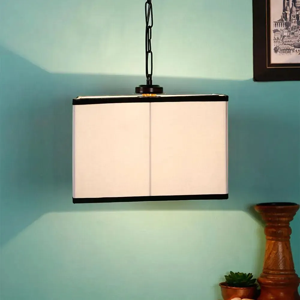 Classy Cotton Square Hanging Lamp