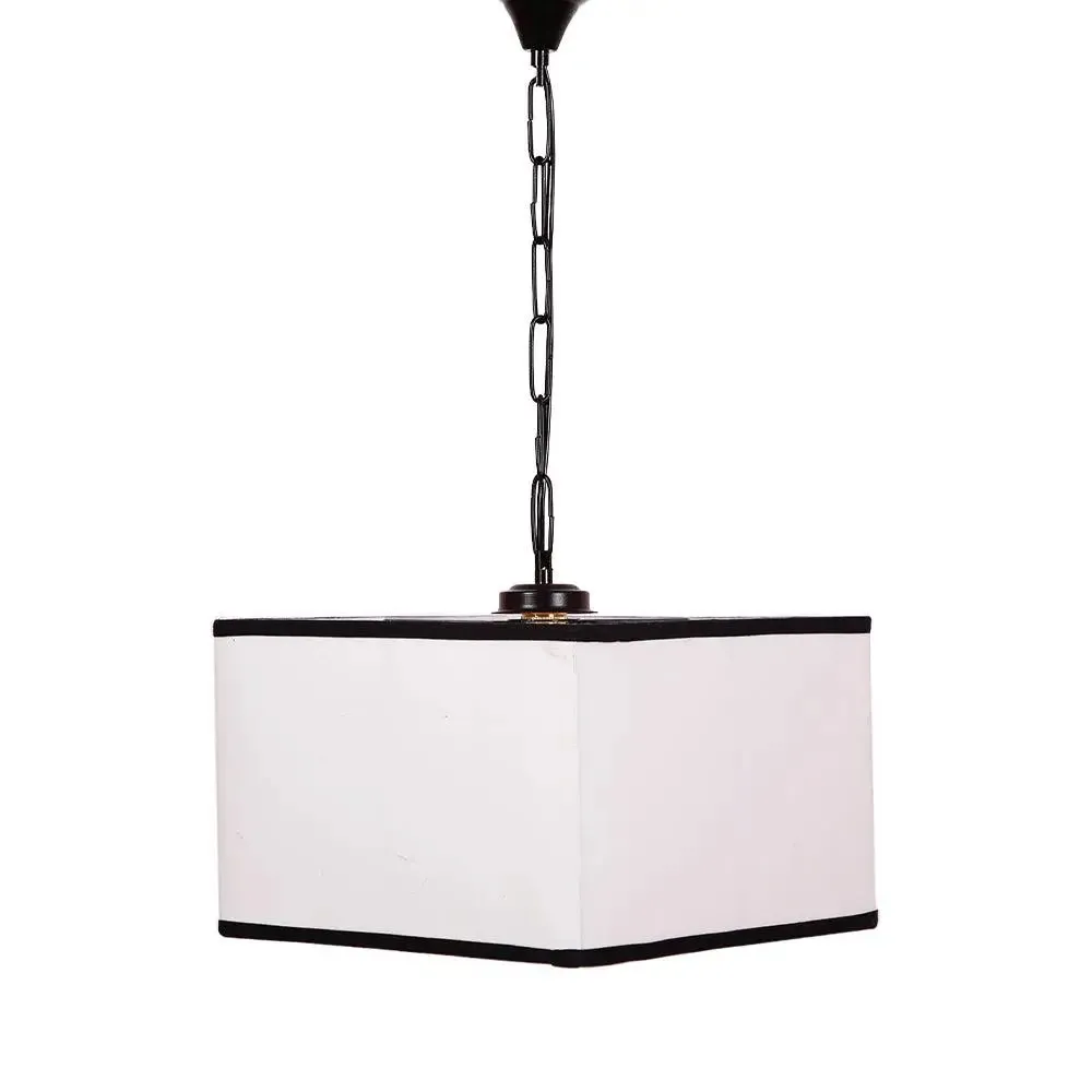 Classy Cotton Square Hanging Lamp