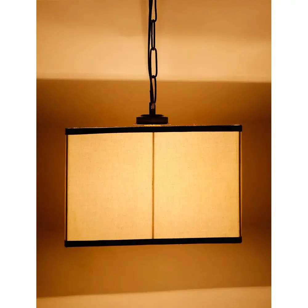 Classy Cotton Square Hanging Lamp