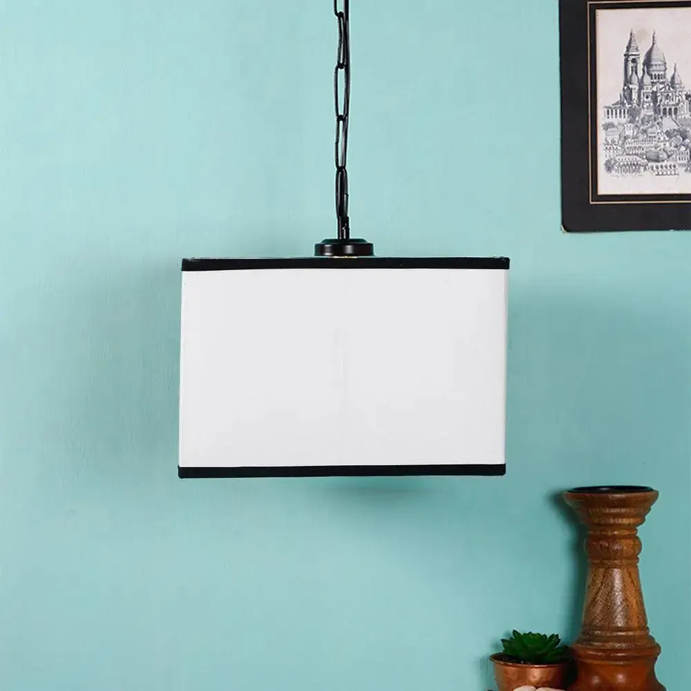 Classy Cotton Square Hanging Lamp