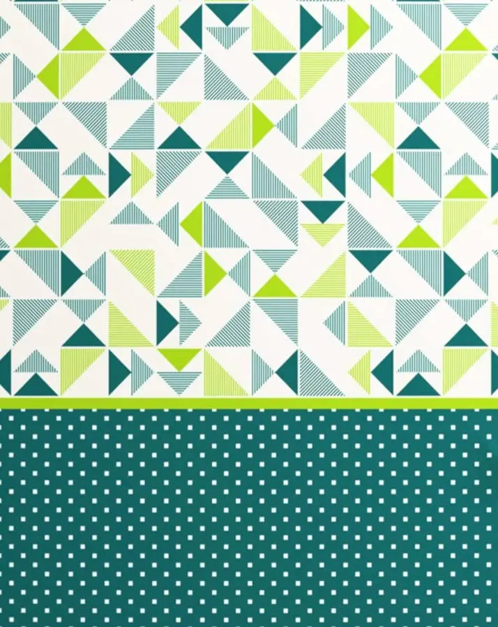 Classy Geometric Printed Magnum Super Soft Cotton King Size Bedsheet with 2 Pillow Covers - 300 Thread Count (Green)