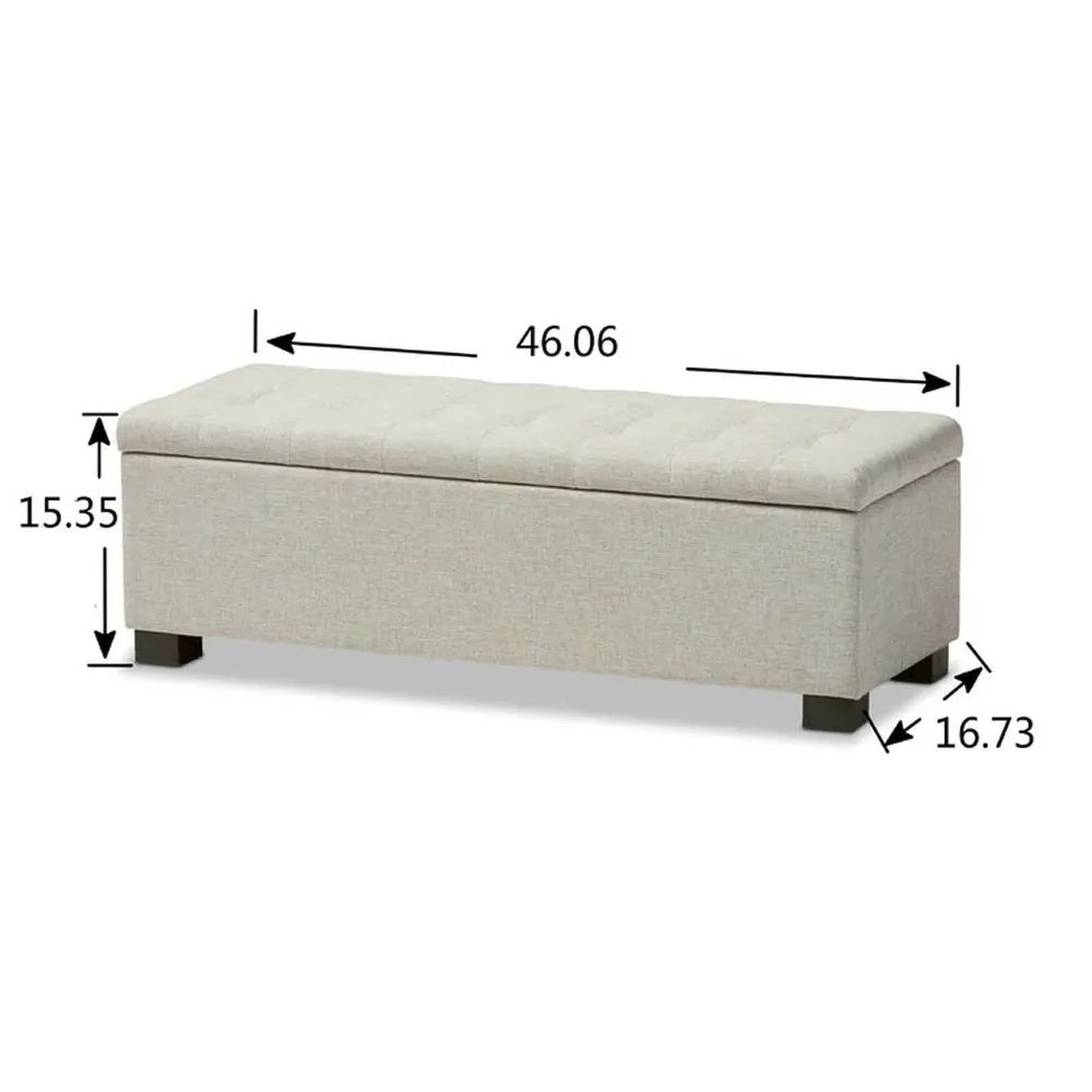 Classy Grey Resilient & Super Soft Luxurious Tufted Velvet Flip Top Storage Bench