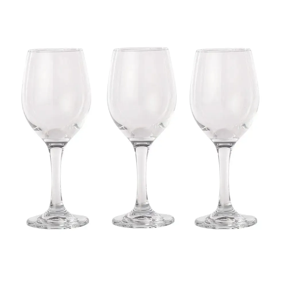 Clear Glass Standard Wine Glasses Set Of 6