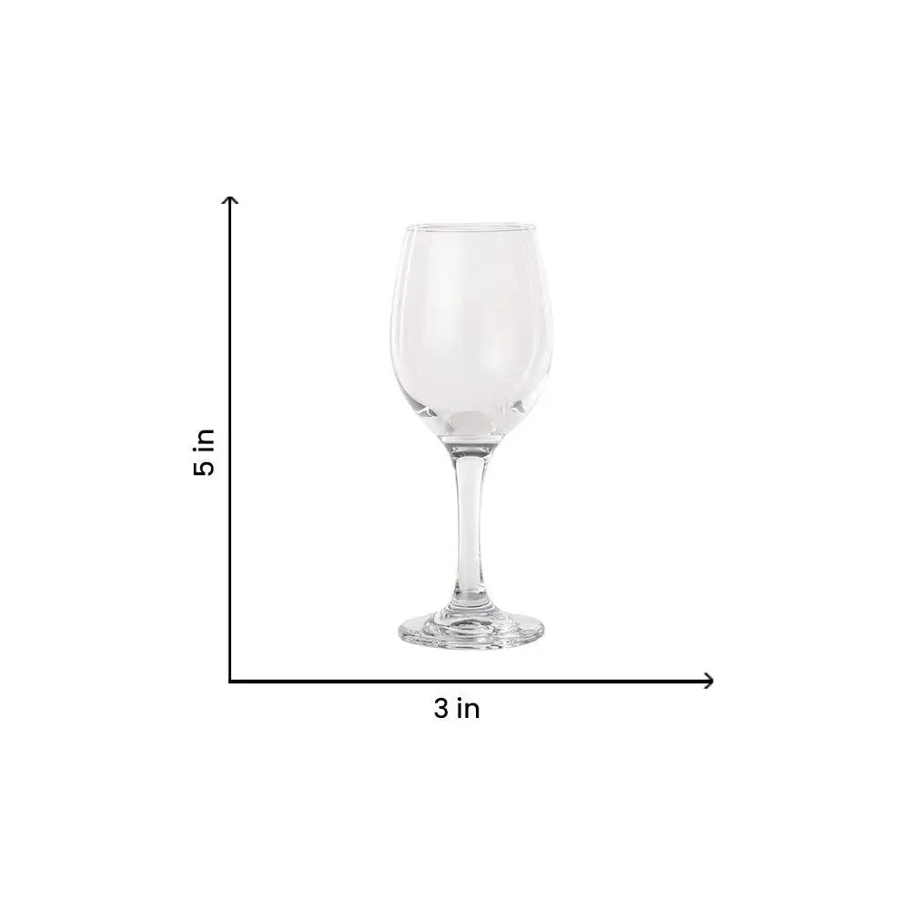 Clear Glass Standard Wine Glasses Set Of 6