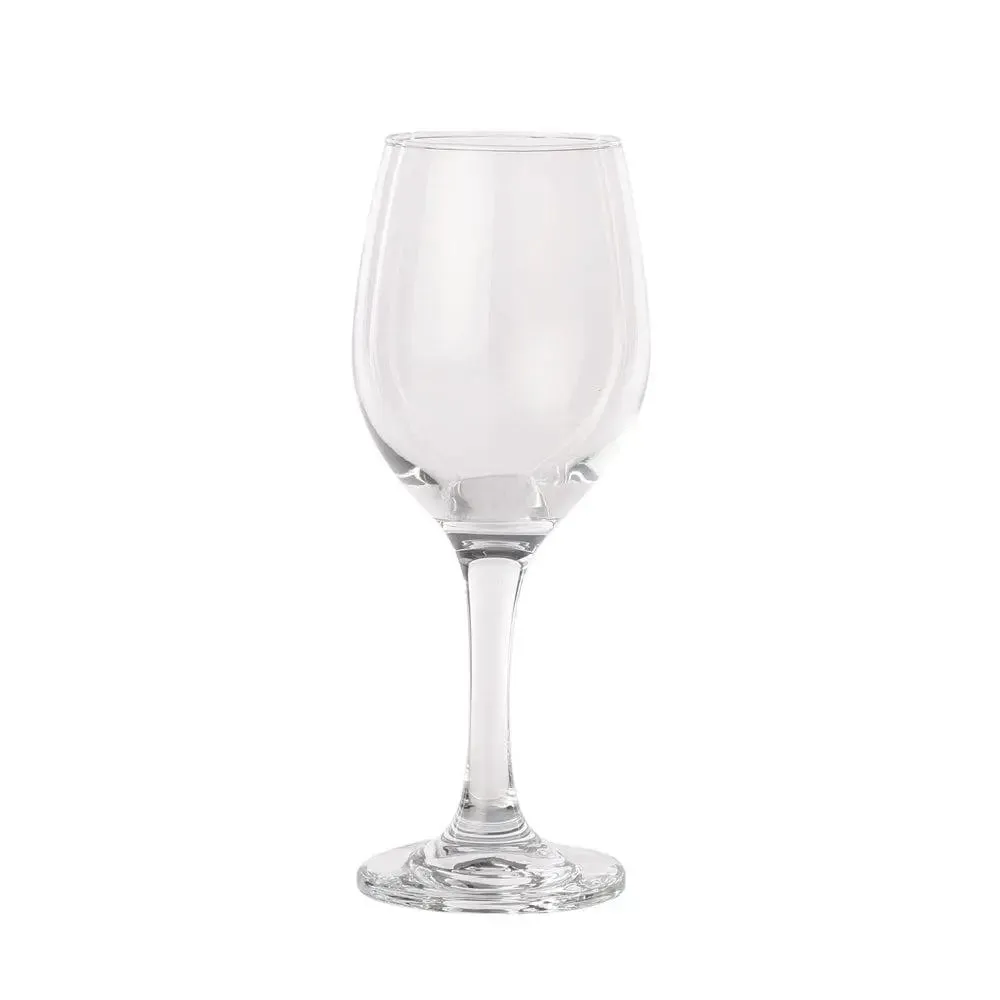 Clear Glass Standard Wine Glasses Set Of 6