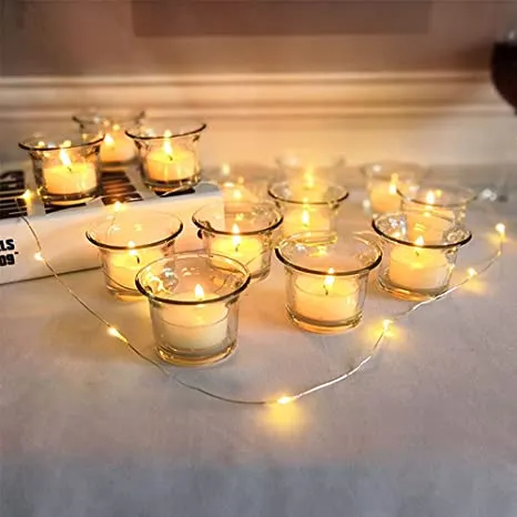 Clear Glass Votives Tea light Candle Holder Set Of 6