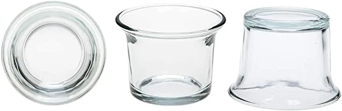 Clear Glass Votives Tea light Candle Holder Set Of 6