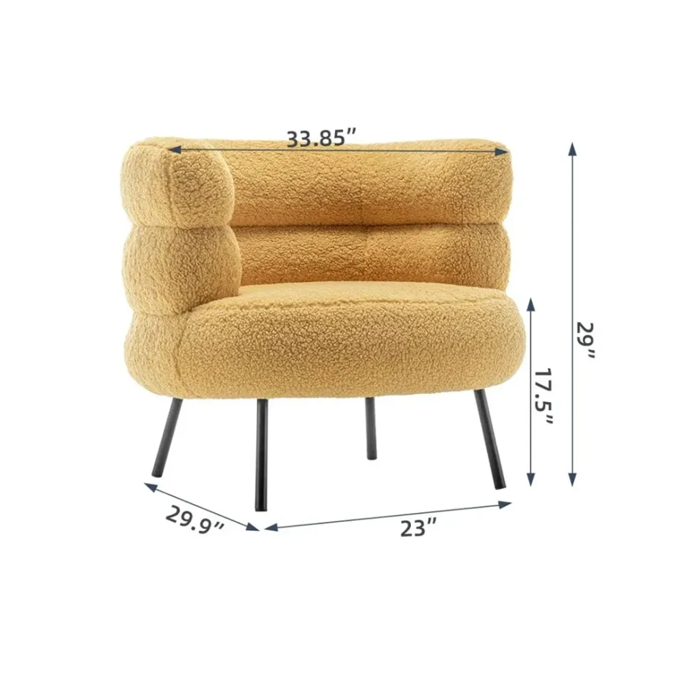 Clive Goldenrod Grace Accent Chair Single