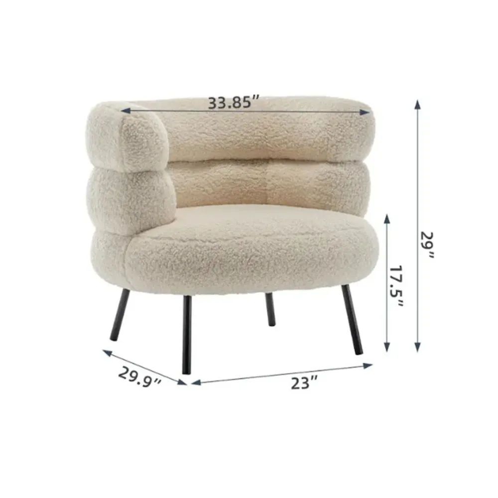 Clive Sandstone Elegant Accent Chair Single