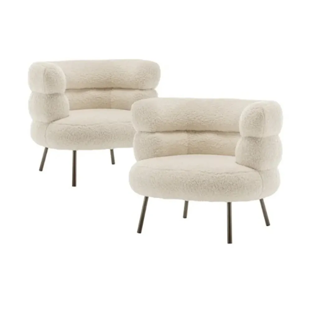 Clive Sandstone Elegant Accent Chair Single