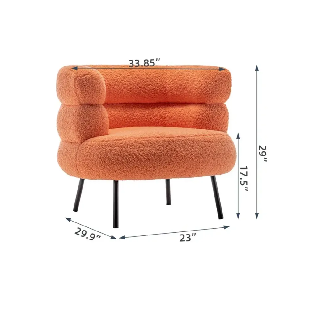 Clive Sunset Elegant Accent Chair Single