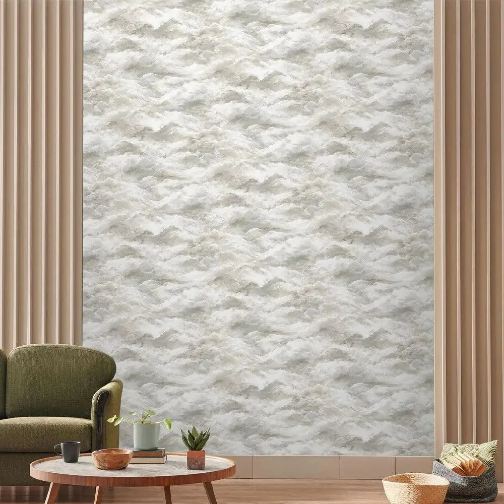 Cloudy Days Premium Wallpaper Brown