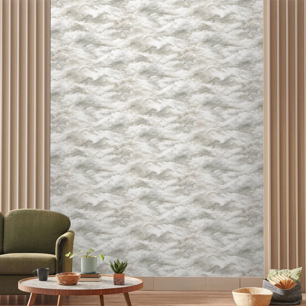 Cloudy Days Premium Wallpaper Brown