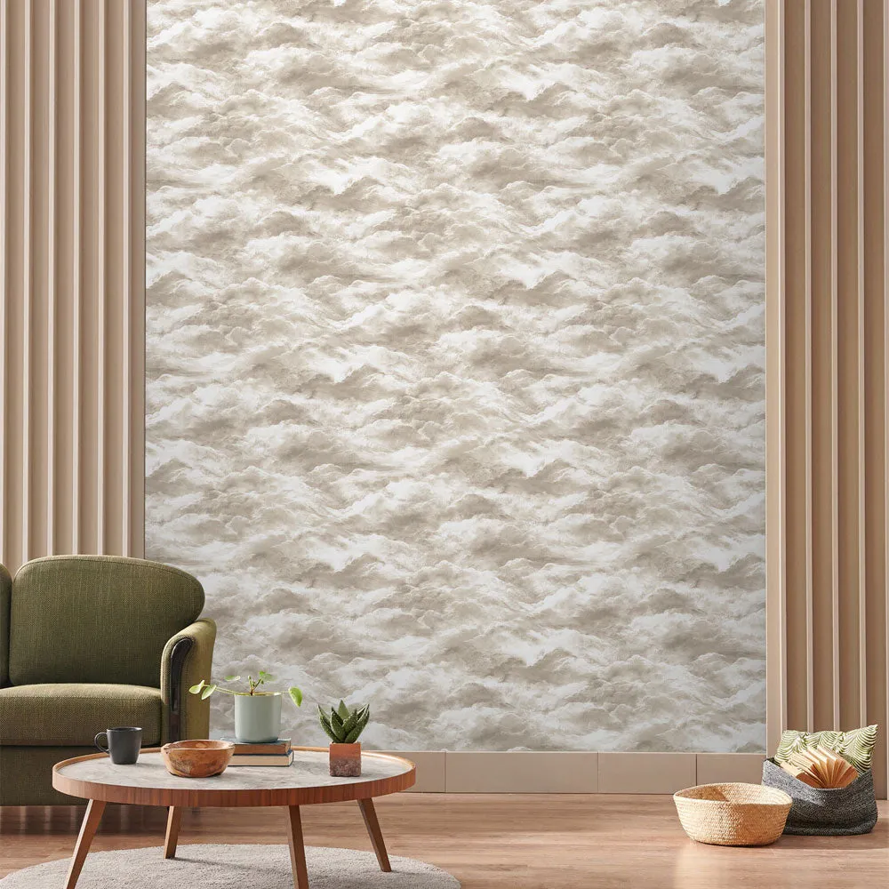 Cloudy Days Premium Wallpaper Brown