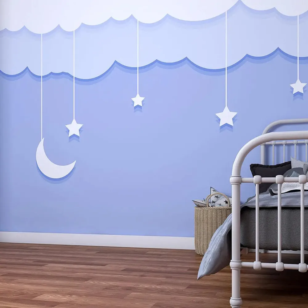Cloudy Sky Kids Self Adhesive Wallpaper