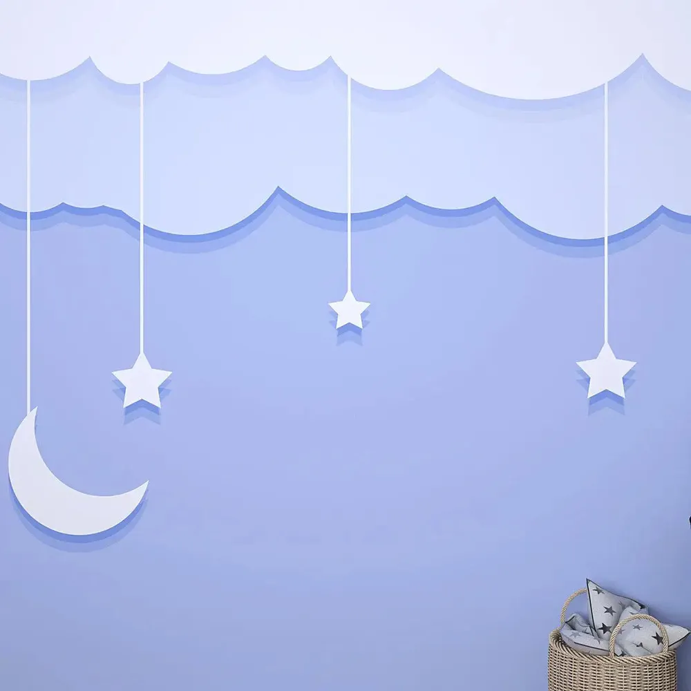 Cloudy Sky Kids Self Adhesive Wallpaper