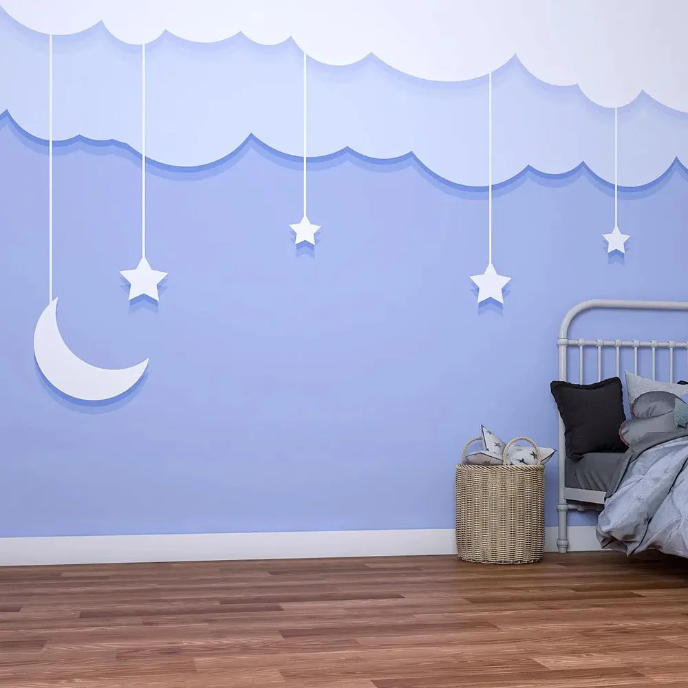 Cloudy Sky Kids Self Adhesive Wallpaper