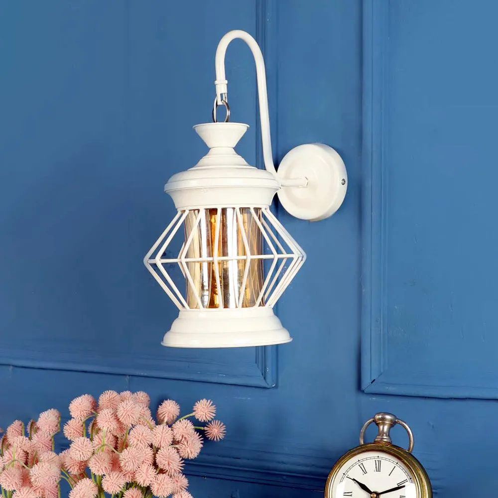 Club Feels Classic White Suspended Wall Light Single Piece