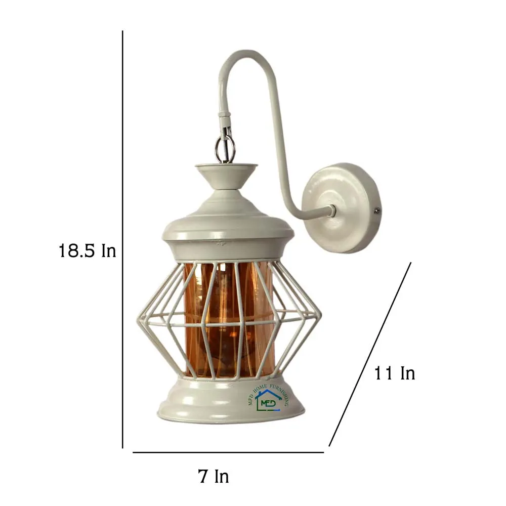 Club Feels Classic White Suspended Wall Light Single Piece