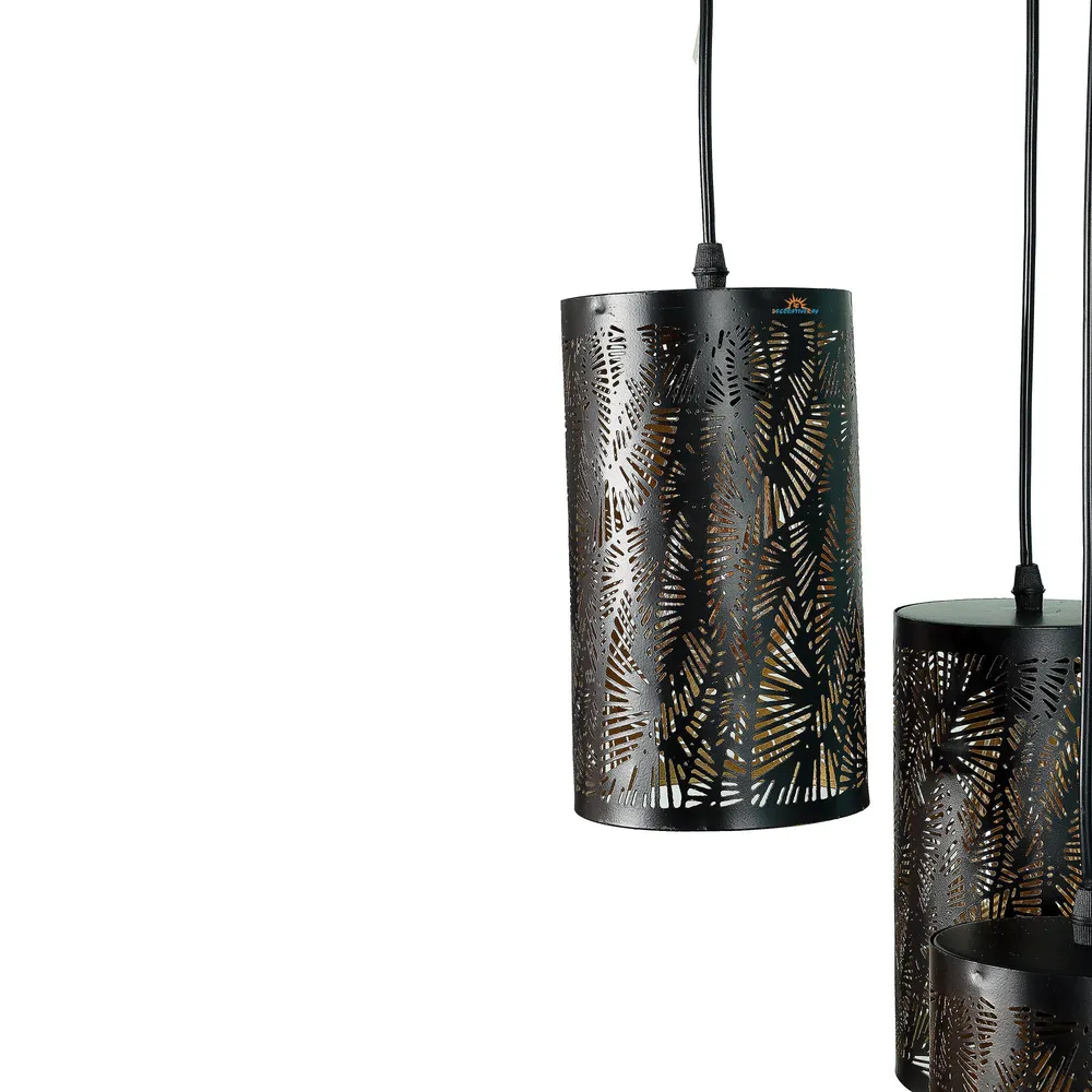 Clustered Black Metal Designer Hanging Lights for Bedroom/Living Area