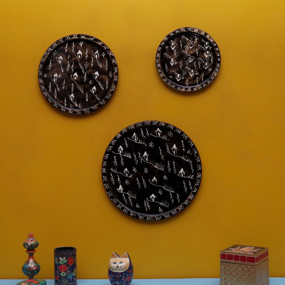 Coal Black Base Set of 3 Wallplates