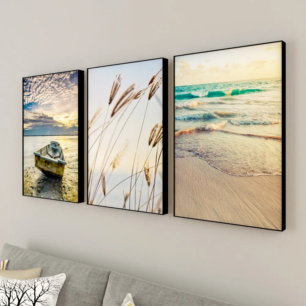 Coastal Beach Wall Frame Set of 3