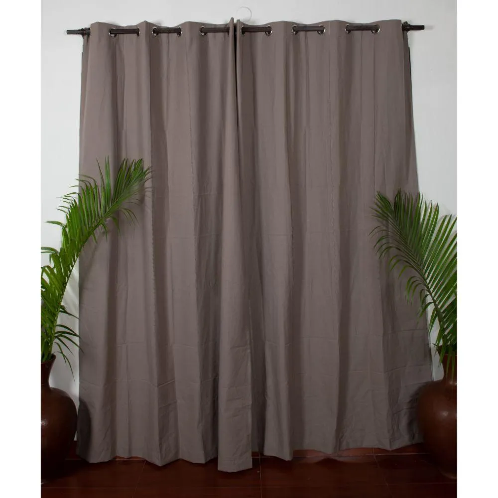 Coffee Dobby Door and Window Curtain