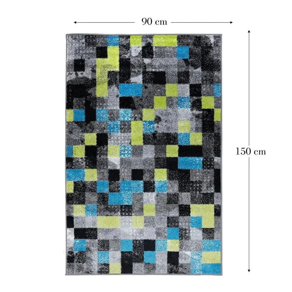 Colorful Abstract Illusionary Pattern Big Floor Mat