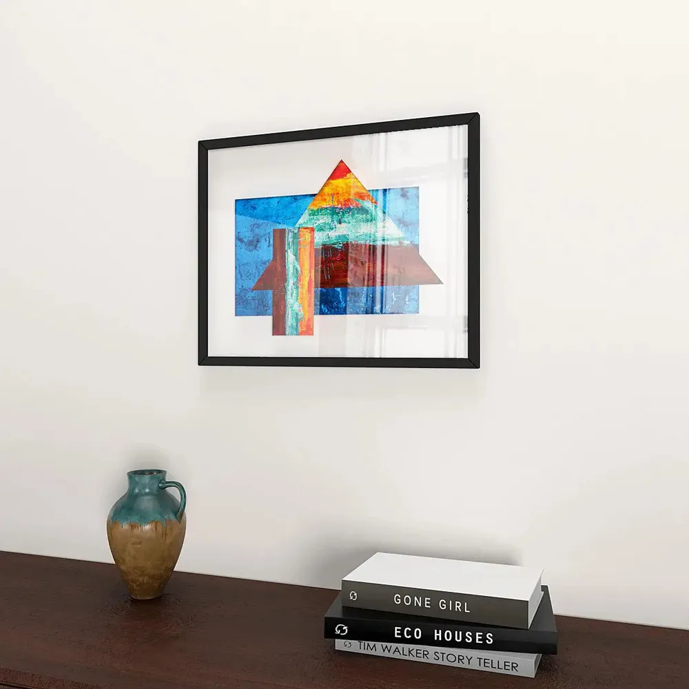 Colorful Abstract Wall Painting, with Break Resistant Clear Acrylic Glass&amp;