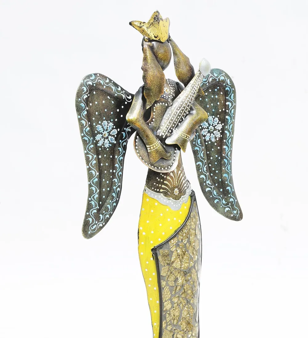 Colorful Angels Rajasthani Art Table Accents / Showpiece Set Of 4