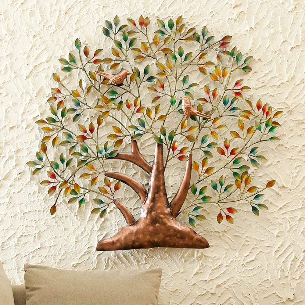 Colorful Autumn Tree Metal Wall Art