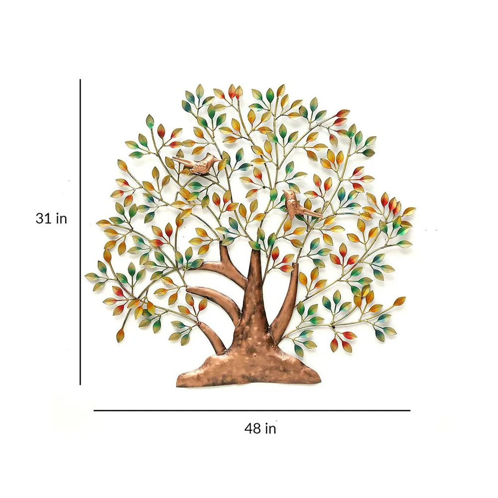 Colorful Autumn Tree Metal Wall Art