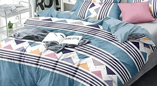 Colorful Aztec Print Double Bedsheet With 2 Pillow Covers (Multicolor)