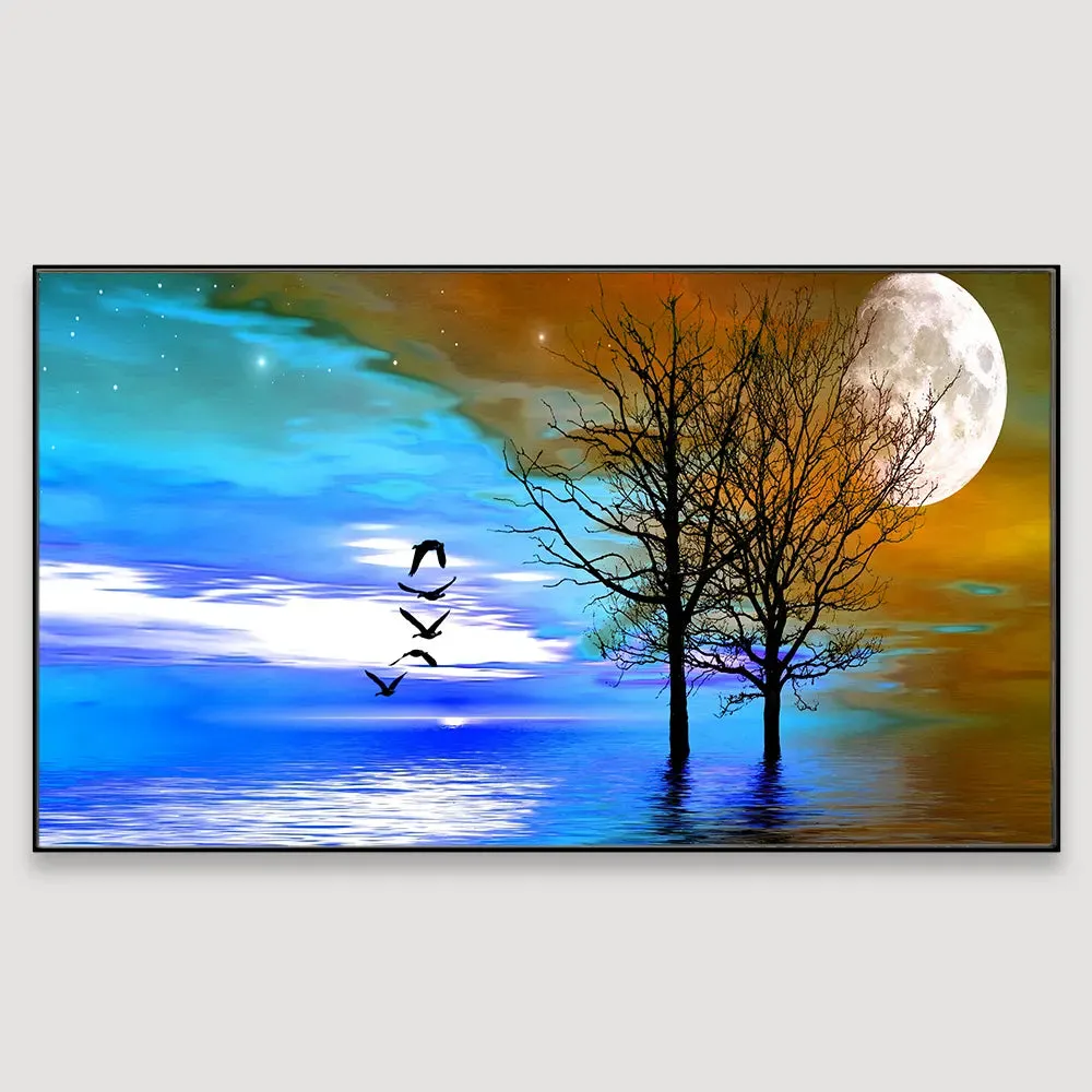 Colorful Nature Scenery Canvas Painting With Frame