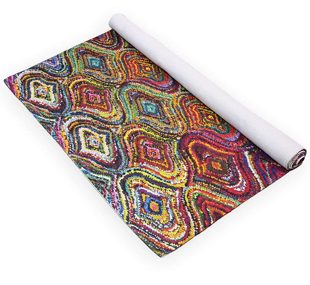 Colorful Waves Traditional Digital Printed Polyester Rug