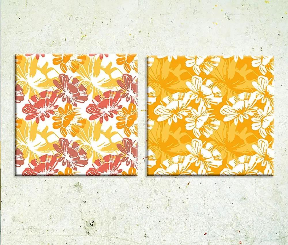 Colourful Abstract Floral   Canvas Printed Painting Stretched on Wooden Canvas