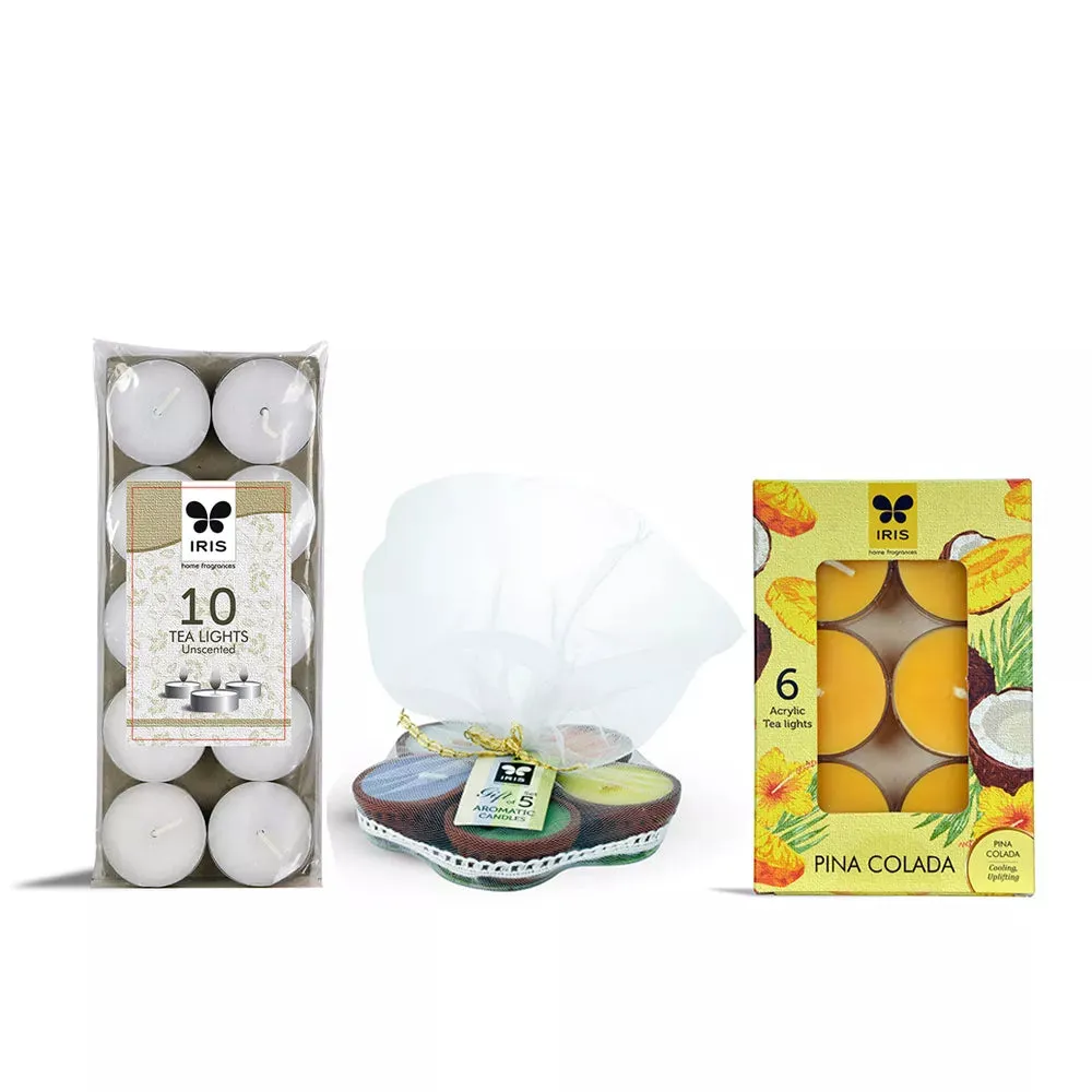 Combo Of 10 Tealight Candles, Aromatic Candes & 6 Pina Colada Candles