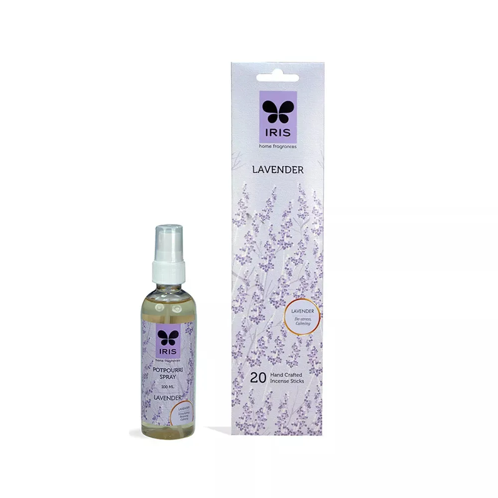 Combo Of 100 ml Lavender Potpourri Spray & Incense Sticks Single Piece