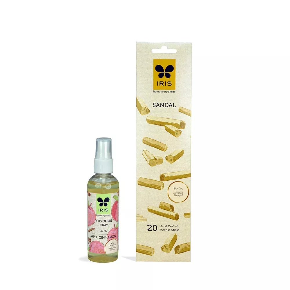 Combo Of 100 ml Rose Spray & Sandalwood Incense Sticks Single Piece