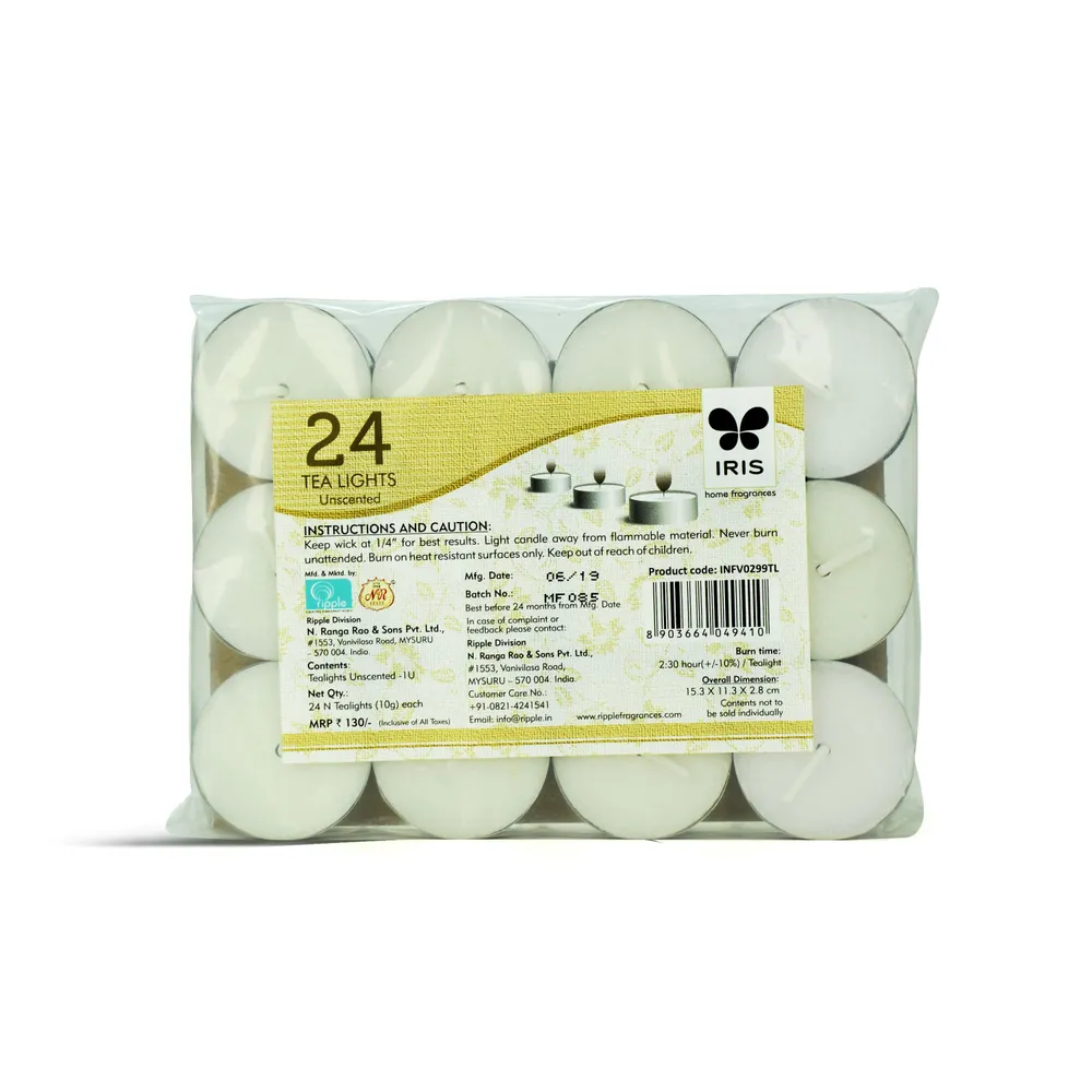 Combo Of 24 Pack of Tea Lights, Aromatic Candle & Incense Sticks